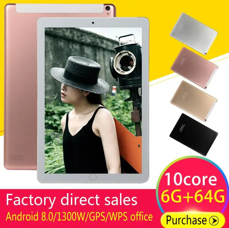 10 дюймовый планшетный ПК 4G Вызов две sim Восьмиядерный FHD1920 * 1200 планшет|ЖК-экраны и