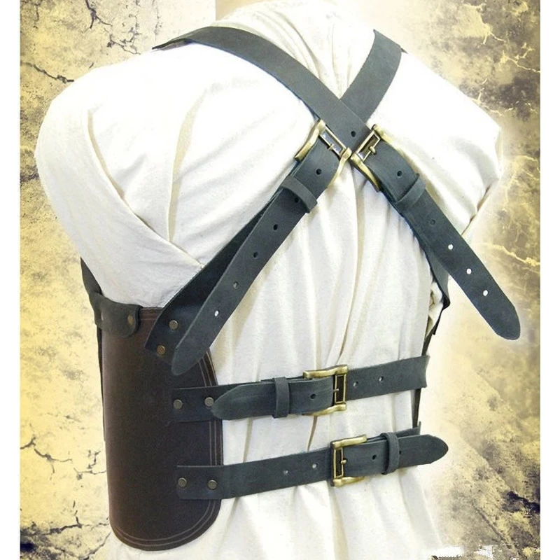 Средневековый пиратский кожаный нагрудник викингов броня винтажный Готический