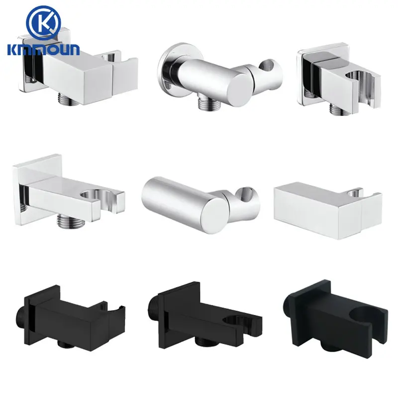 Черный/хромированный крючок для ручного душа сиденье твердая латунь G1/2 дюйма с