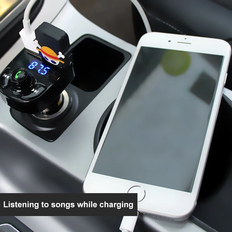 Автомобильный Bluetooth MP3-плеер, автомобильный Bluetooth fm-передатчик, автомобильный комплект с двумя usb-портами, автомобильное зарядное устройство 3.1A, быстрая зарядка, bluetooth, FM