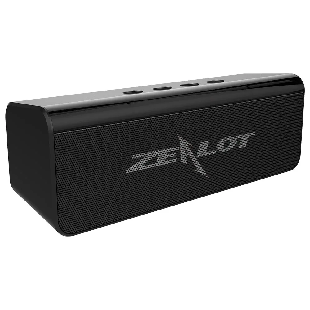 Zealot S31 бумбокс портативный Bluetooth динамик 3D HIFI стерео беспроводной динамик поддержка TF карты, usb ручка привода - Цвет: Black