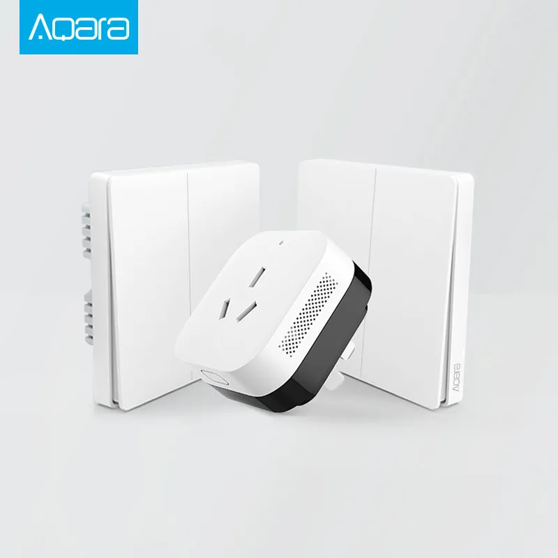 

Умный настенный выключатель Aqara Gateway 3 для умного дома, переключатель беспроводной светильник ZiGBee/Wi-Fi, управление через приложение на смартф...