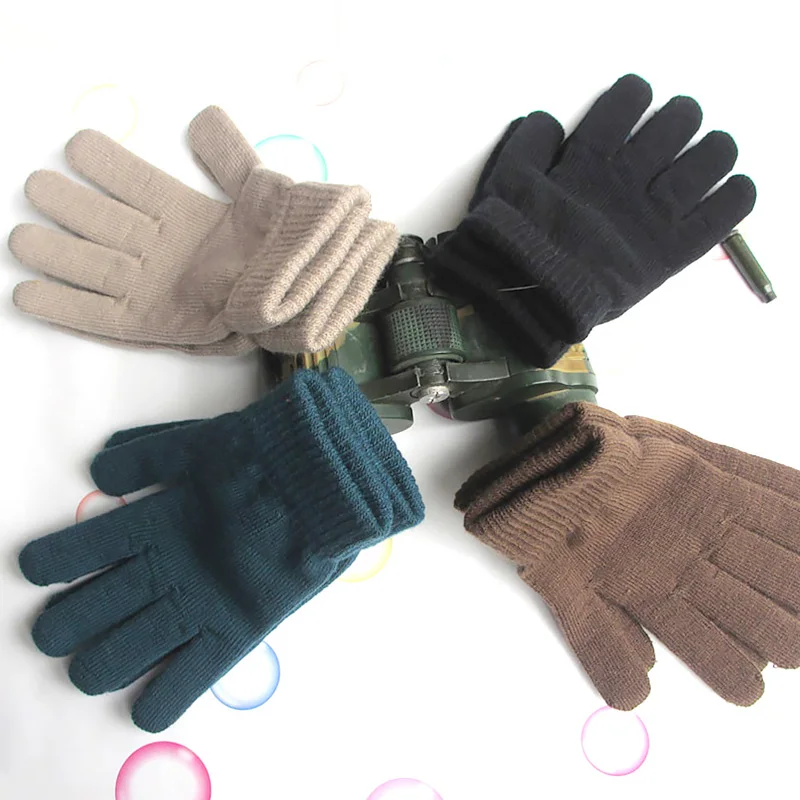 

1Pair NEW Fashion Women Gloves Winter Warm Gloves Knitted Five Finger Gloves Touch Screen Mittens Outdoor Cycling Full Finger Gl