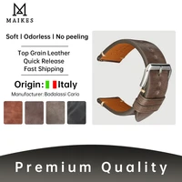 maikes genuine leather strap watchband for samsung galaxy watch4 quick release original wristbands soft matte leather bracelet