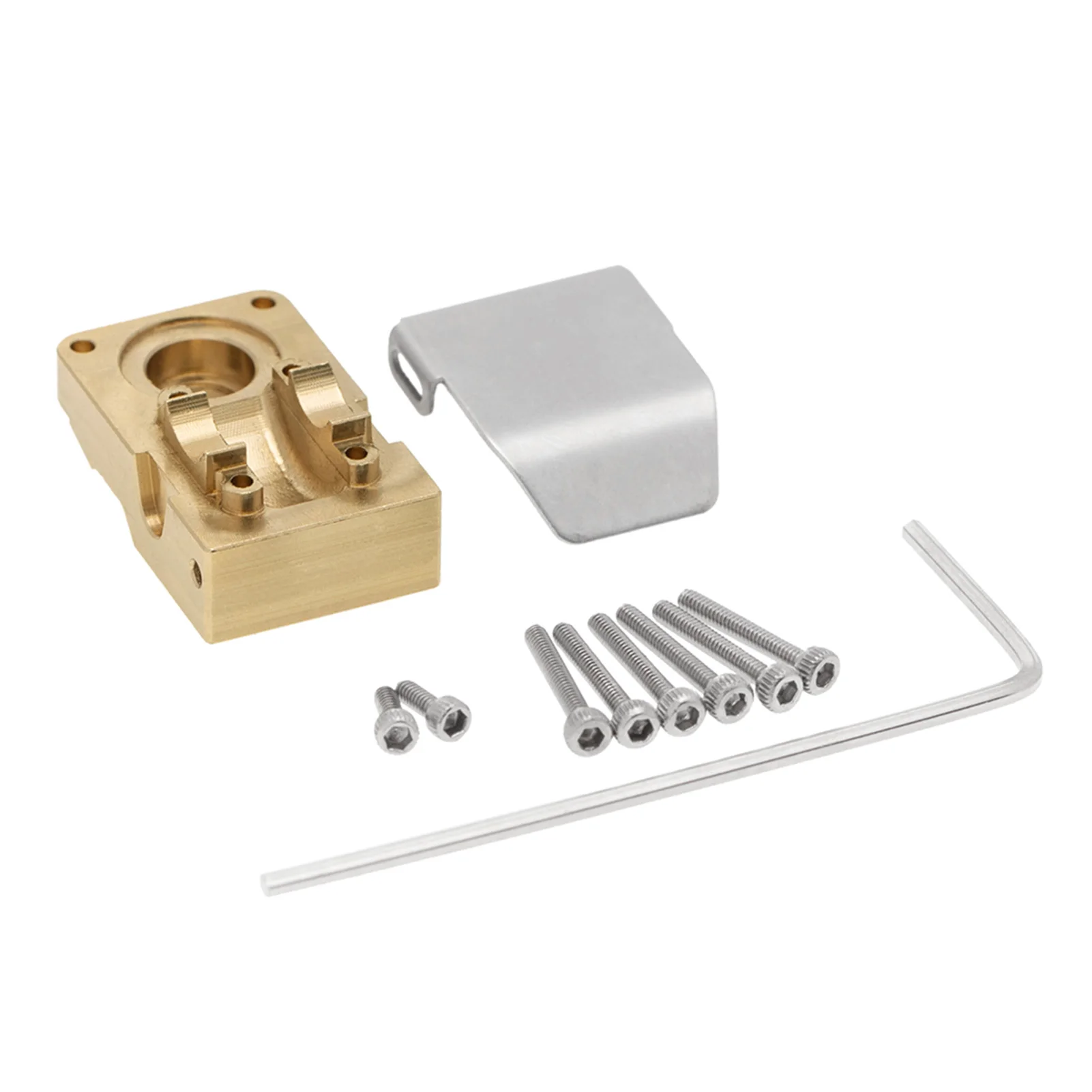 

Differential Cover Brass Upgrade Replacement Part With Guard Plate Screws RC Crawler Practical For Axial SCX24 AXI00002 1/24