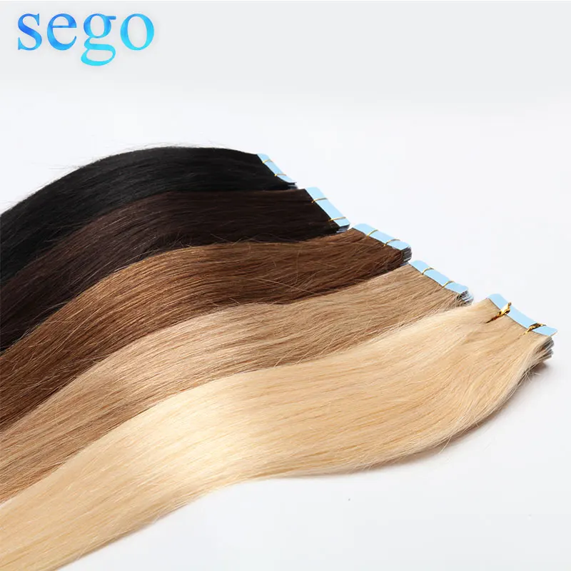 SEGO 12 &quot 24&quot 2 5 г/шт. 20 шт прямой ленты в человеческих волосах наращивание