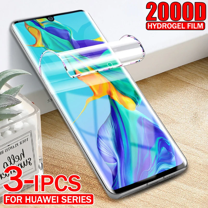 

1-3PCS 2000D Hydrogel Film For Huawei P30 Pro P40 Lite P20 Screen Protector For Huawei Mate 40 30 20 P30pro P40pro 5G Soft Film