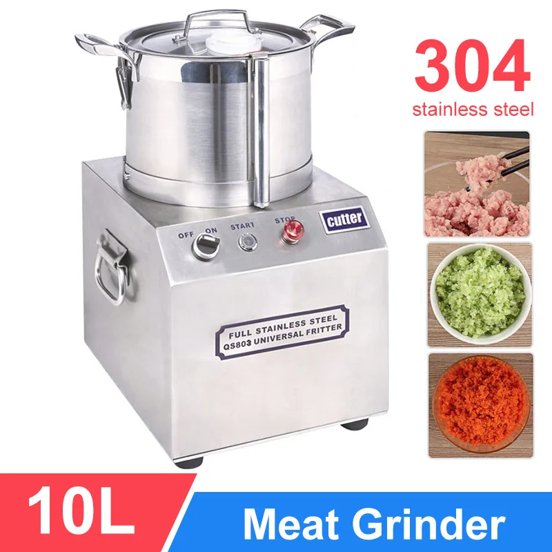 Коммерческая Мясорубка объемом 10 л 304 нержавеющая сталь высокая мощность миксер