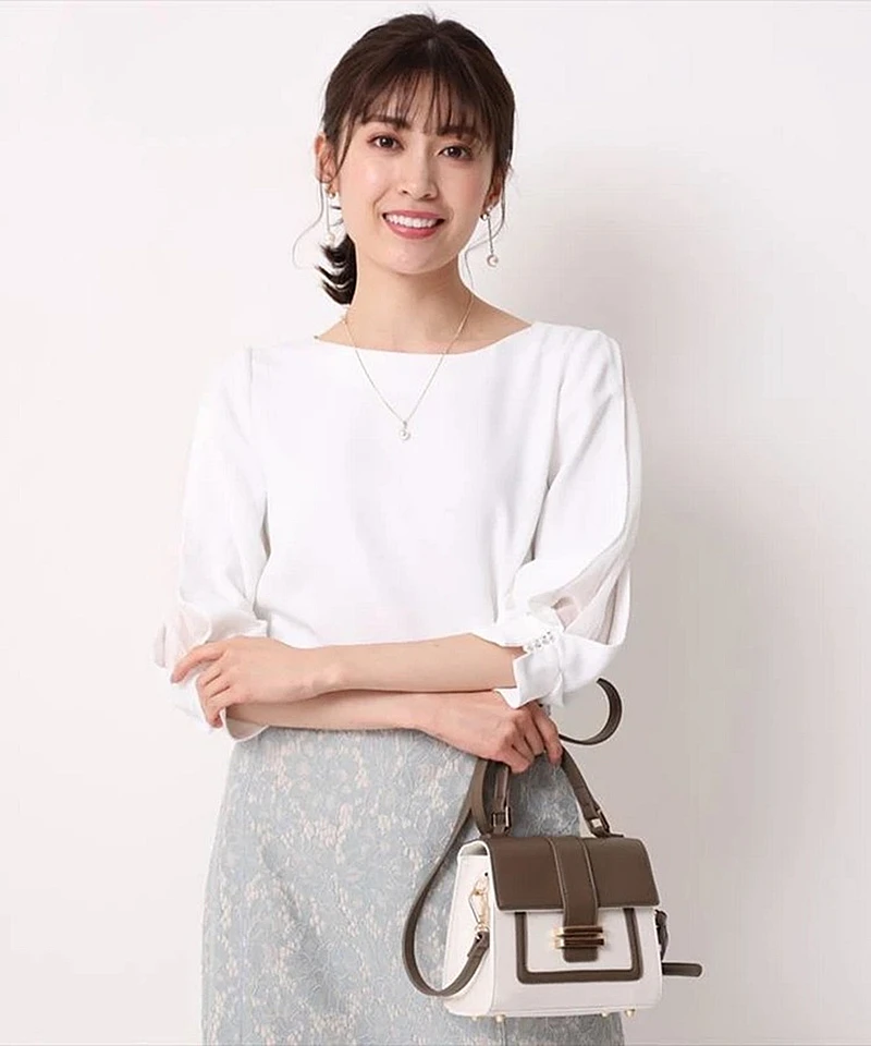 Новинка Весна 2021 японская женская Однотонная рубашка с манжетами и жемчужными