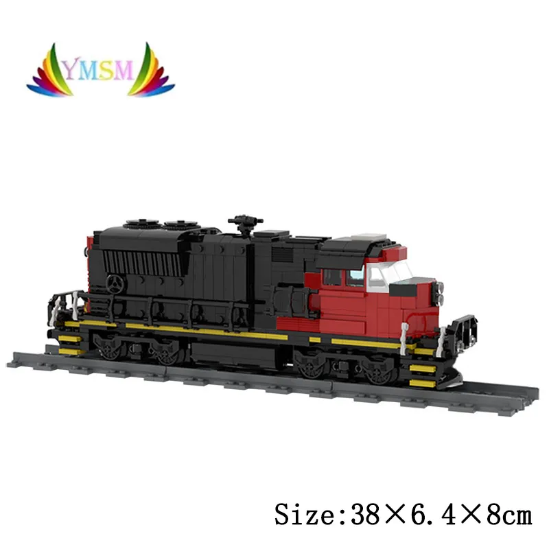 

MOC Classic Cargo Train - EMD SD70M-2 CN Train Building Blocks High-Tech Bricks Assemble Creative Diy Children's Toys Gifts