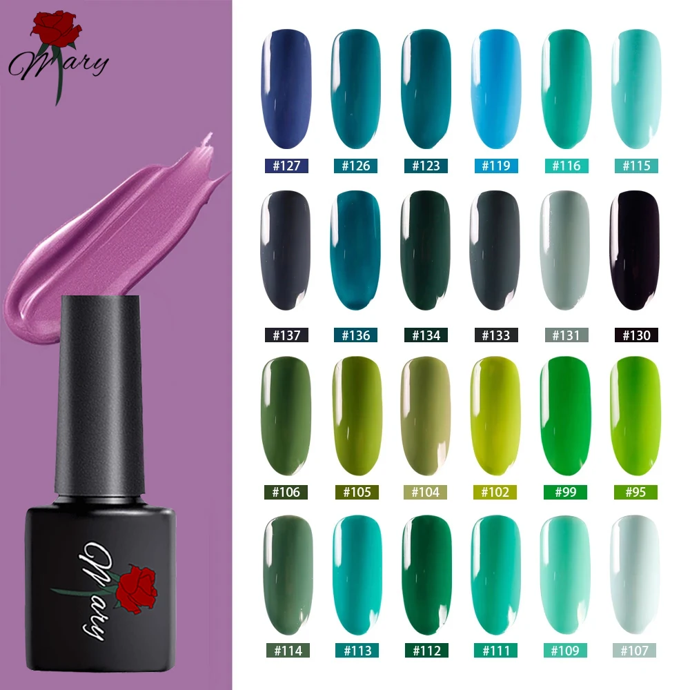 

Rosemary Gel Nail Polish Green Manicure Soak Off Vernish Semi Permanant UV Gel Varnish Glitter Nail Gels