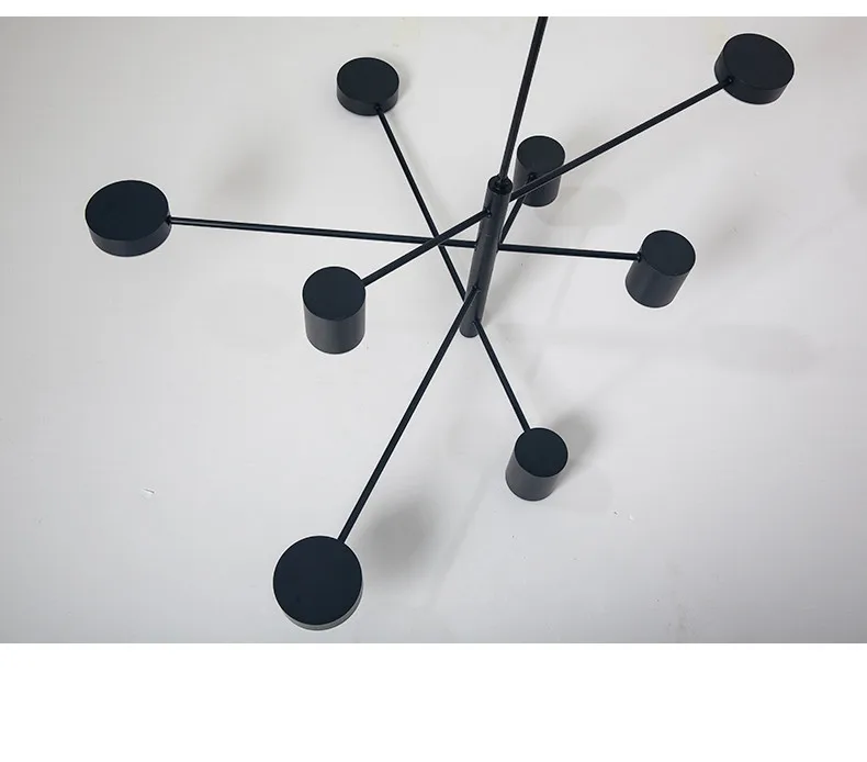 Nordic Led Ceiling Chandelier Light Lamp with Black Round Long for the Living Room Loft Bedroom Hall Dining Room Home Decor Lamp