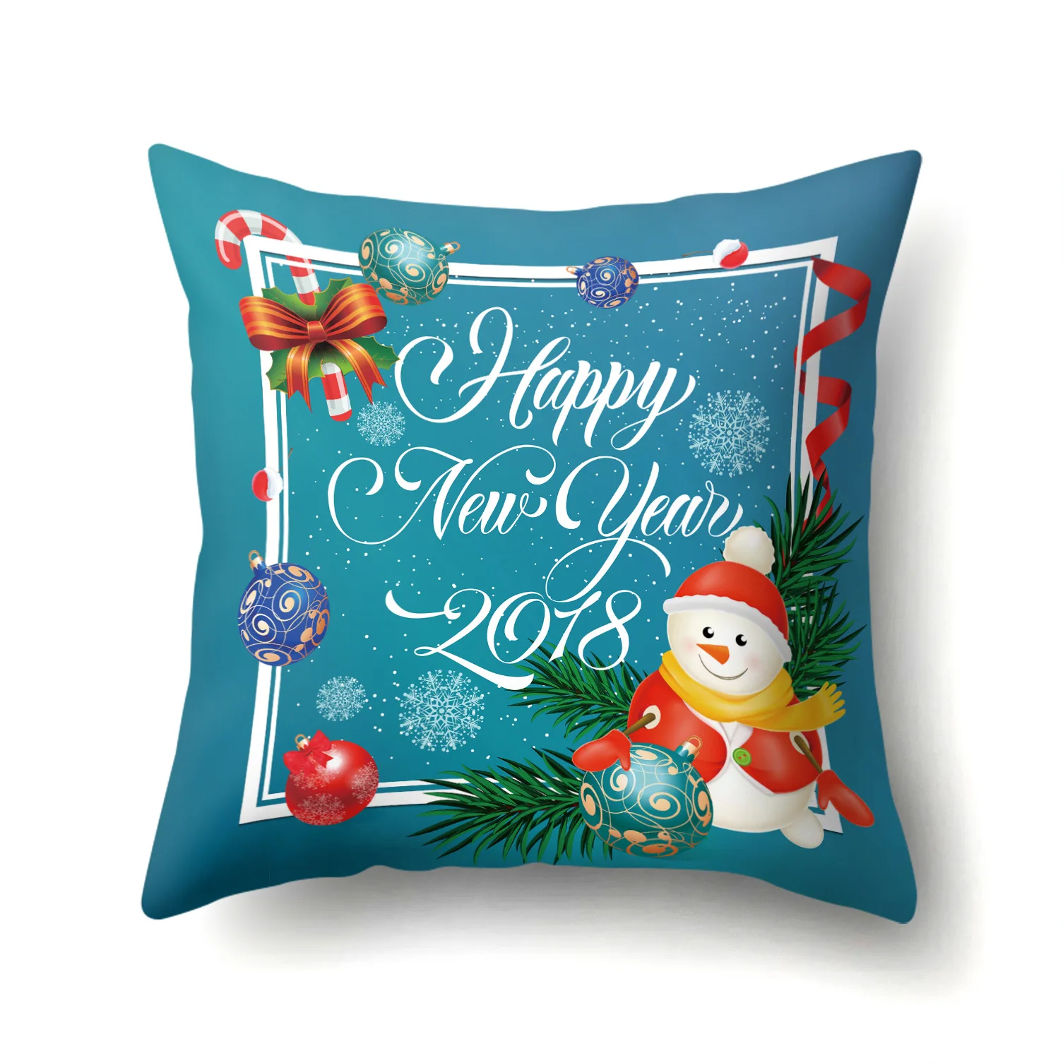 Наволочка с надписью &quotMerry Christmas&quot наволочки фотографией Нового года