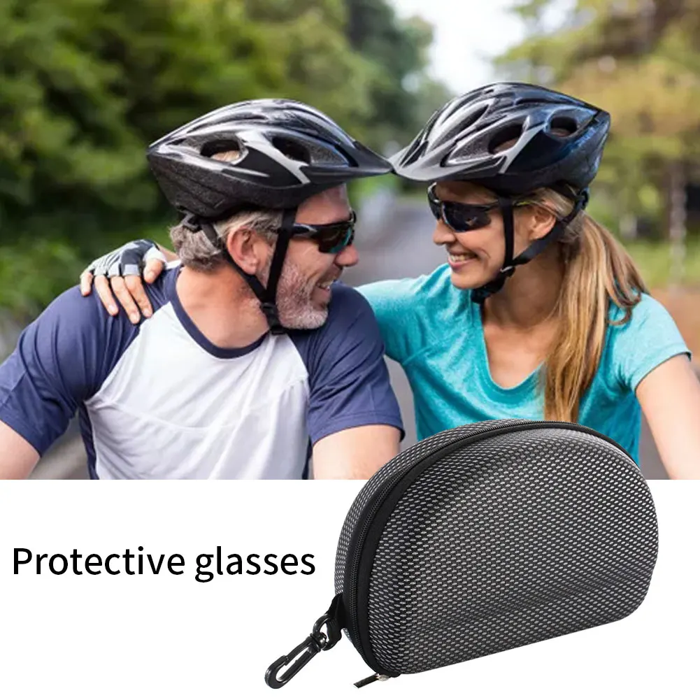 

Glasses Case Sunglasses Hard Eyeglasses Box Shell EVA Portable Storage Bag With Zipper Clip Grey For Sports Glasses Anti-Crushed