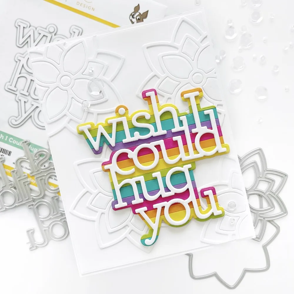 

WISH I COULD HUG YOU Metal Cutting Die Scrapbook Embossed Paper Card Album Craft Template Cut Die Stencils New for 2021 Arrive