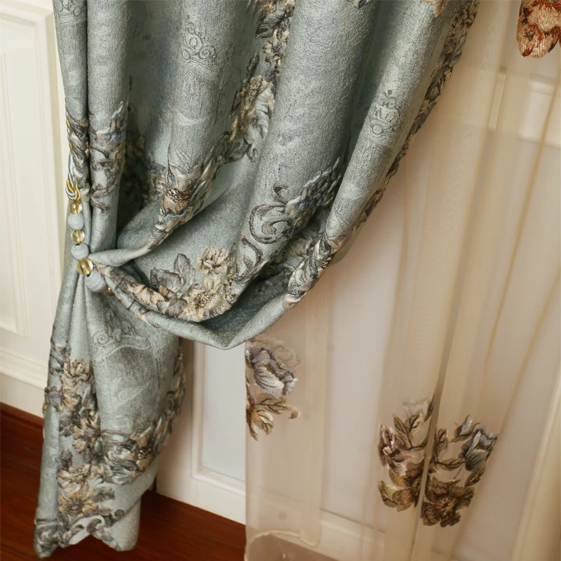 Европа и США Топ толстые Роскошные 4D королевская вилла шторы для гостиной