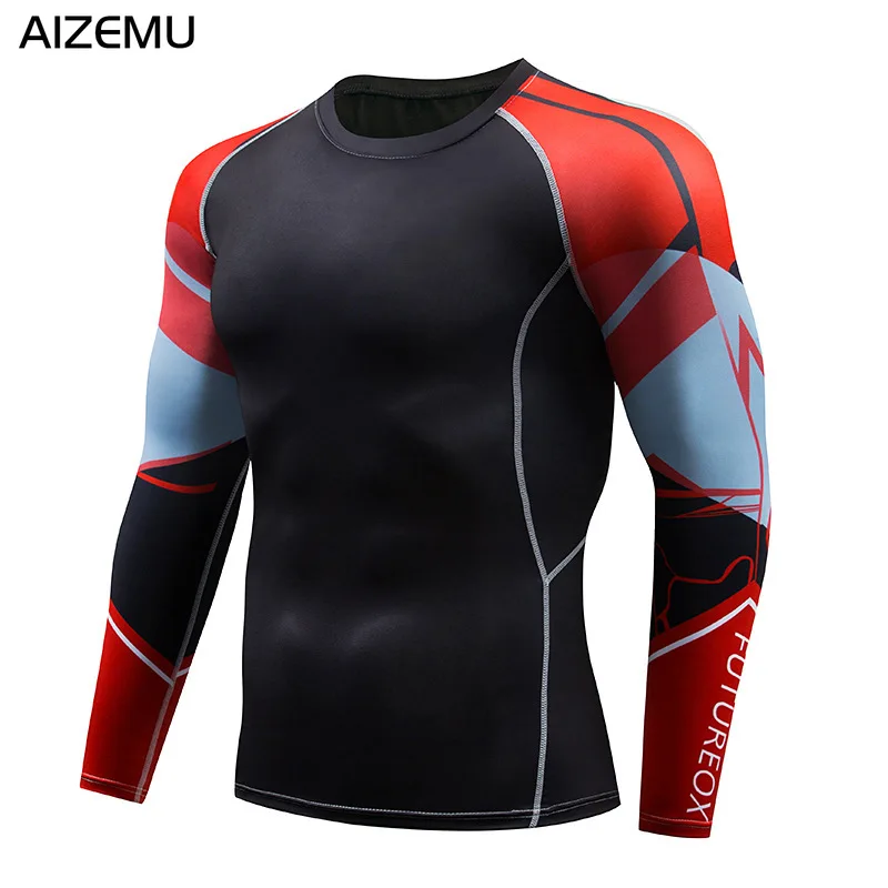 

Running T-Shirts Men Clothing Compression Rashguard Men's Gym TShirt Sport jerseys Spandex T Shirt Quick Dry Tops workout shirt