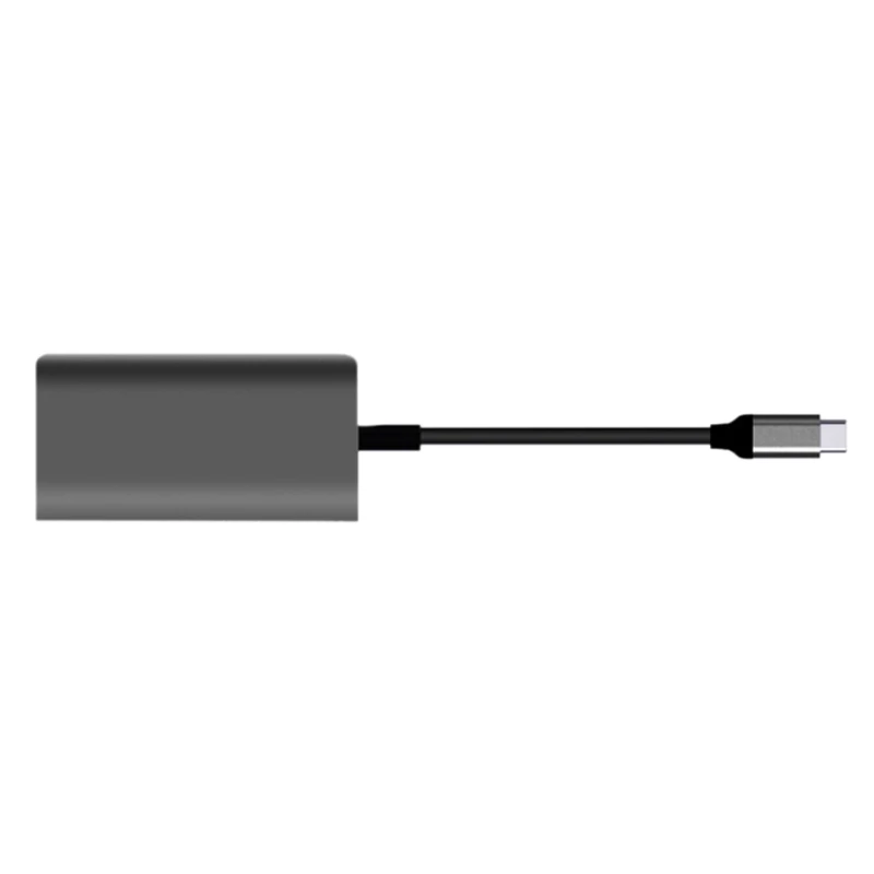 

Type-C Docking Station Type-C 4K HD 8-In-1 Adapter with HDMI+VGA+RJ45+USB3.0+PD+SD+3.5MM