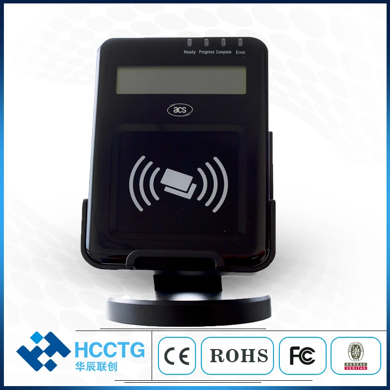 Внешний USB NFC RFID считыватель кредитных карт с ЖК-дисплеем ACR1222L | Безопасность и