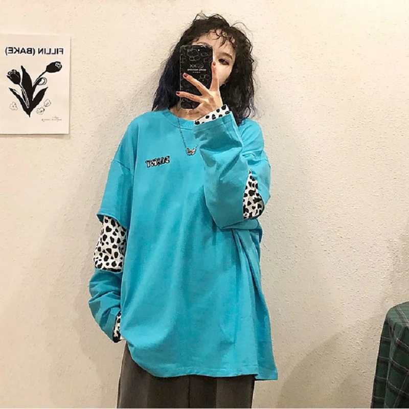 

Женская толстовка с капюшоном ZOGAA, Свободный свитшот с длинным рукавом и круглым вырезом, универсальный уличный свитшот в стиле Харадзюку и ...