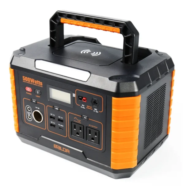 

110V 220V portable power station 500W/500Wh Solar Power Supply 65W PD fast charger Energy Storage