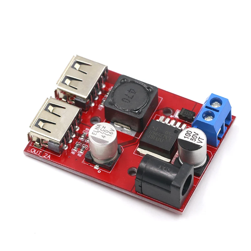LM2596 LM2596S Dual USB DC 9V 12V 24V 36V 5V 3A модуль ldo понижающего преобразователя доска