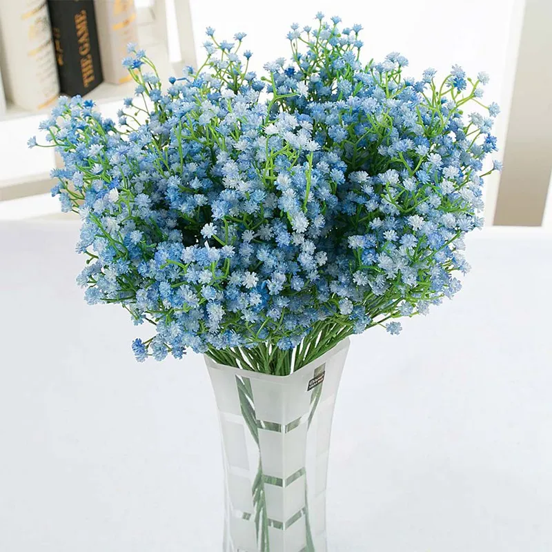 

Artificial Flowers Plastic Gypsophila DIY Floral Bouquets Home Decor For Wedding Flower Heads Party Decorations Gift