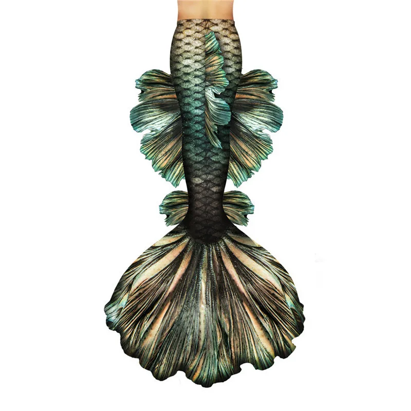 Индивидуальный костюм русалки для плавания с хвостом женщин и взрослых пляжный