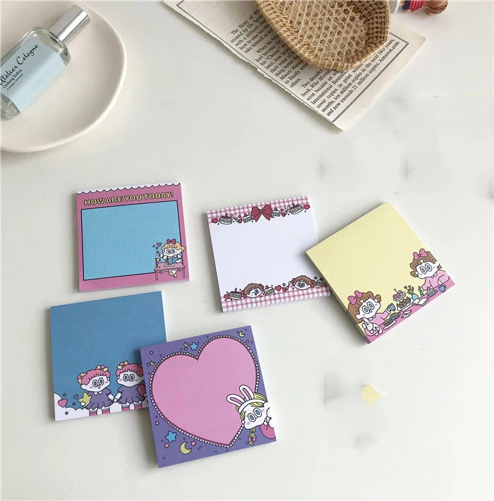 SIXONE 50 листов милый мультяшный стикер для девочек оригинальный блокнот