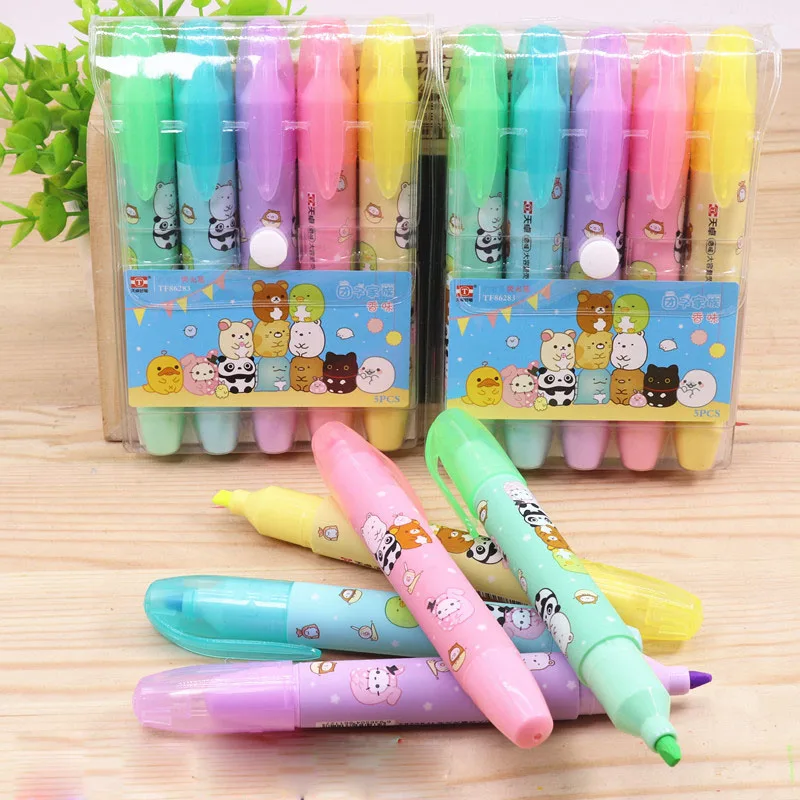 

Маркеры Sumikko Gurashi, панда, 5 шт./лот, 5 видов цветов
