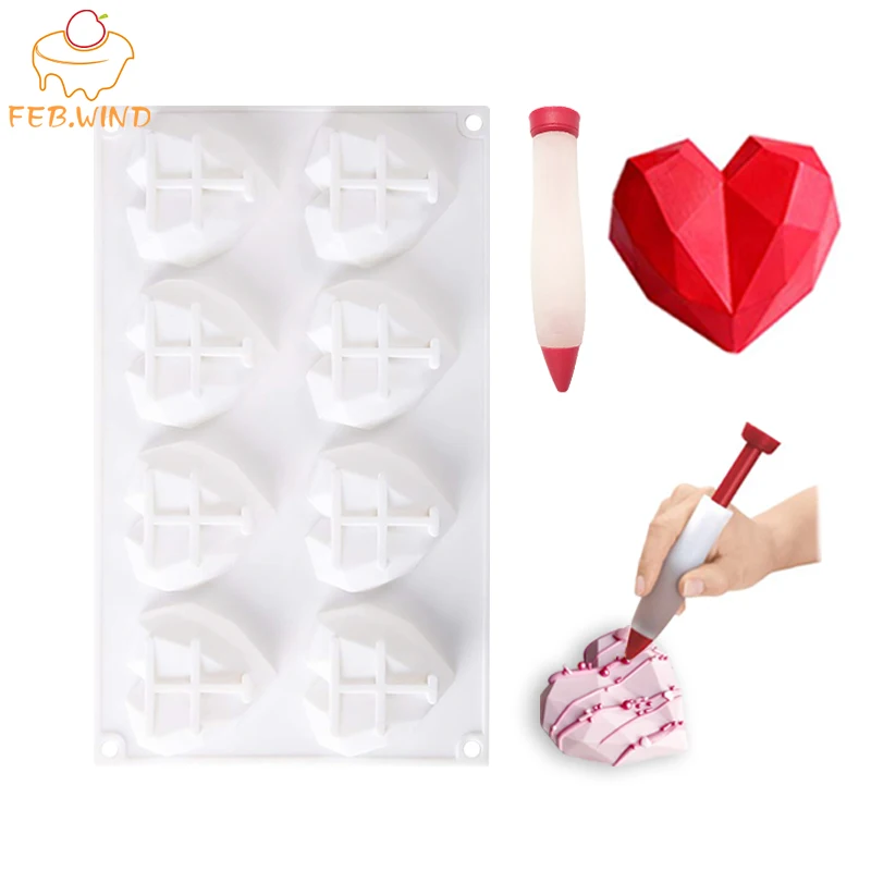 Термостойкость силиконовый чехол капкейк сердечко сковорода 3D Смола