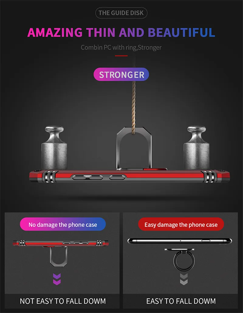 For Vivo V15 Pro Phone Cases Cover Case Silicone Armor Metal Holder Ring | Мобильные телефоны и аксессуары