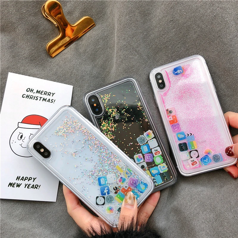 Прозрачный чехол из жидкого жесткого поликарбоната для iPhone 8 чехлы 6 6S 7 Plus X XS XR MAX с