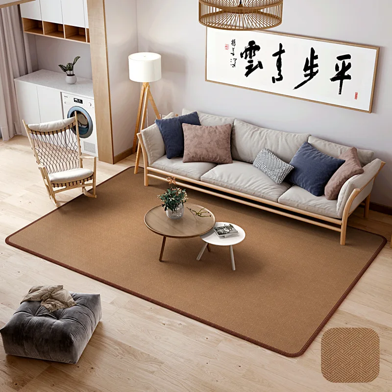 Rattan Tatami Mattress Carpets for Living Room Bedroom Area Rugs Home Summer Cool Baby Play Rug Thick Non-slip Mats Customized