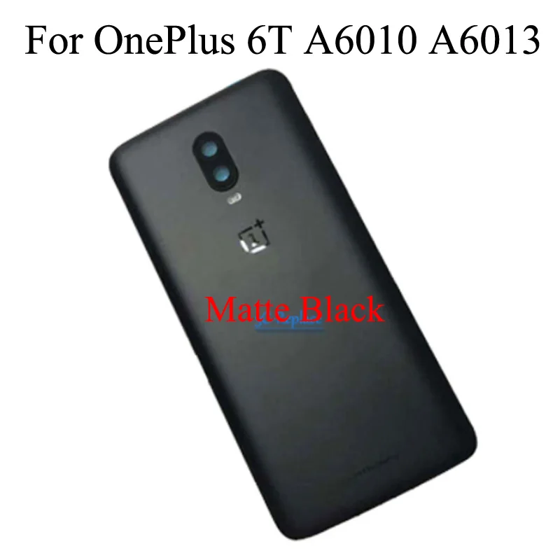Matte Black Onep 6T Для Oneplus X 2, 3, 3 T, 5, 5, 6, 6 T, 7 Global задняя крышка батарейного отсека, корпус, чехол, Задние стекла, запчасти One plus 1+ 7 PRO GM1910, GM1911 - Цвет: Matte Black Onep 6T