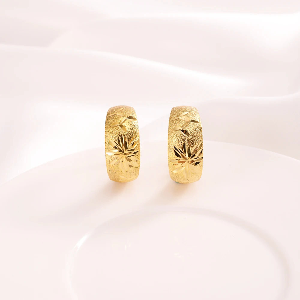 

gold Sudan Earrings for Women/Girls Gold Color Arab Jewellery African hoop Earring Wedding cute kids charms Gifts