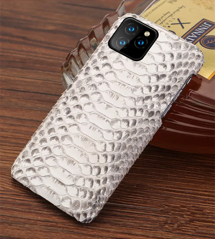 Оригинальный Роскошный чехол для iPhone 11 Pro Max из натуральной кожи питона