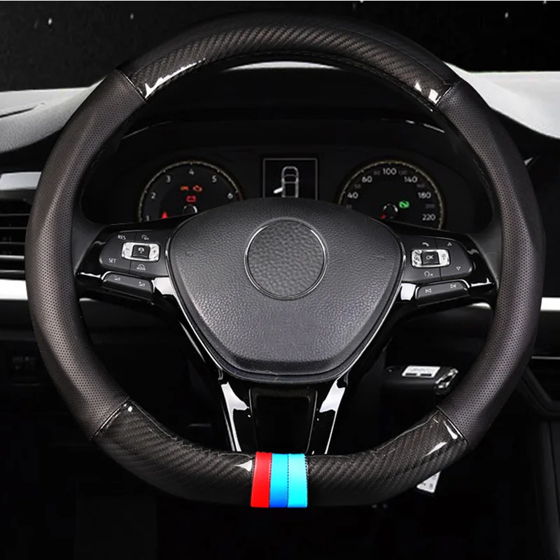 Крышка рулевого колеса автомобиля для Volkswagen VW Golf 7 GTI GTE R MK7 Polo GT углеродное волокно