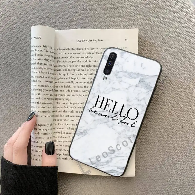 

Marble letter Phone Case For Samsung A40 A31 A50 A51 A71 A20E A20S S8 S9 S10 S20 Plus note 20 ultra