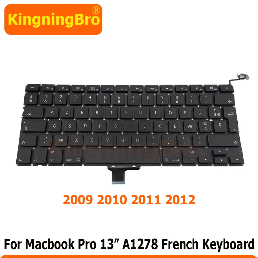 Новая клавиатура A1278 для Macbook Pro 13 дюймов Французская AZERTY Замена 2009 2010 2011 2012 лет |