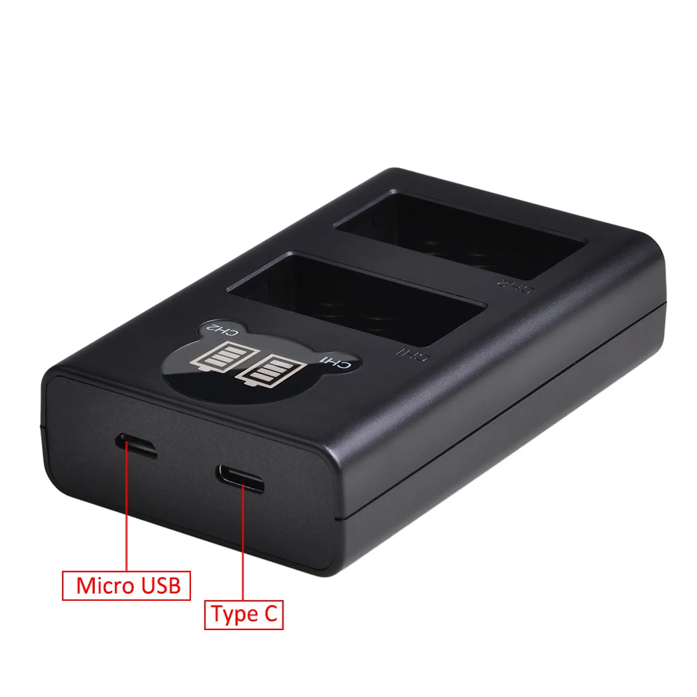 BLF19 DMW-BLF19E Battery + Type-c Dual Charger for Panasonic DMW-BLF19 GH4 GH5 Lumix DMC-GH4 DC-GH5 DMC-GH3 GH3 G9 | Электроника