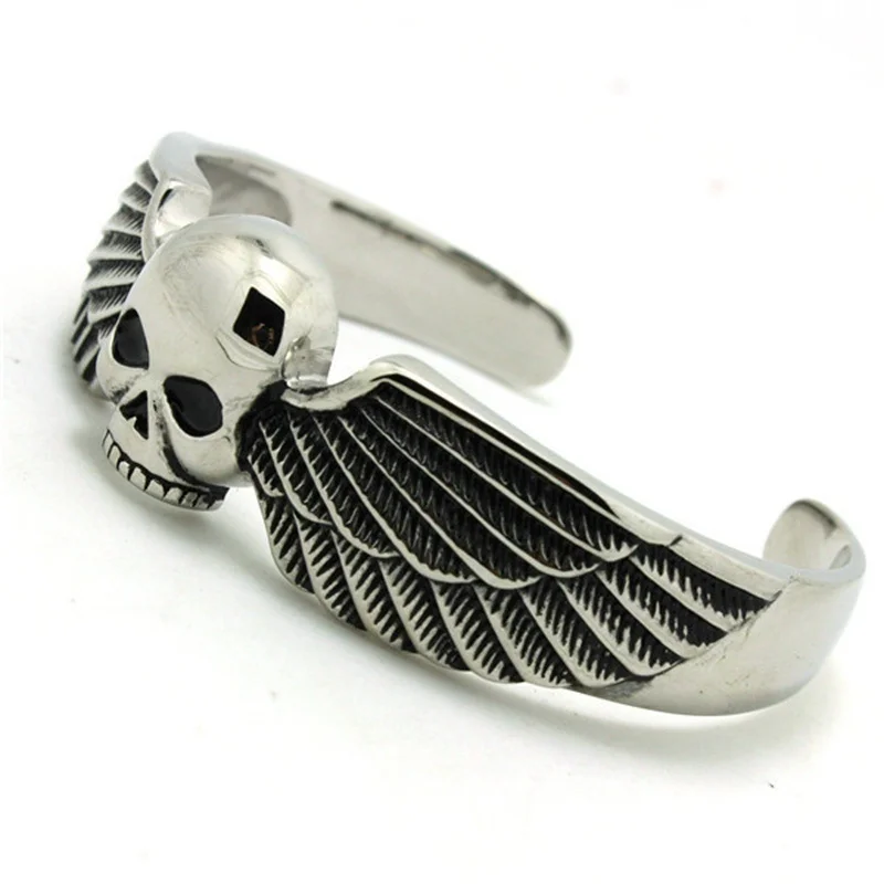 

Men Fashion Gothic Stainless Steel Punk Skull Bracelet