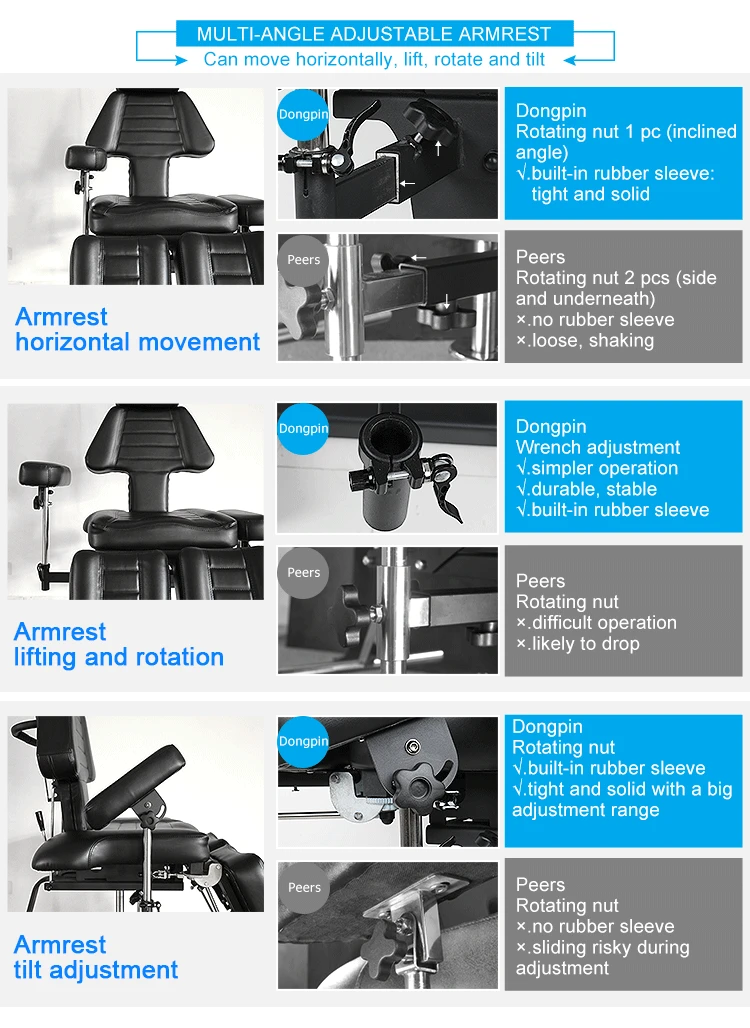 Дешевая гидравлическая тату кресло кровать мебель с подлокотником и