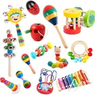 Деревянные погремушки для детей 0-12 месяцев