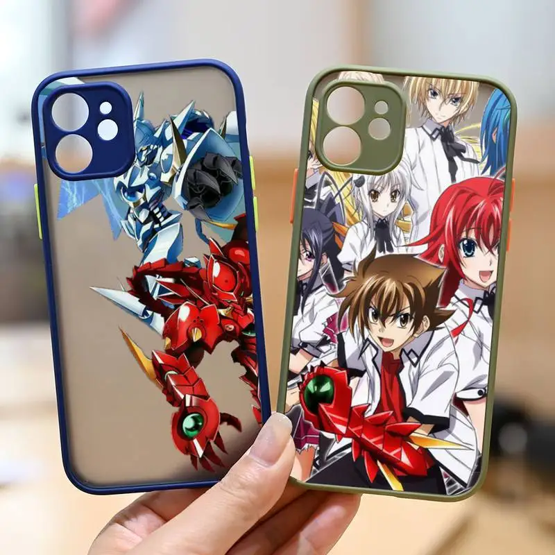 

High school dxd Anime Phone Case matte transparent For Clear Funda sapphire iPhone 7 8 x xs xr 11 12 pro plus max mini