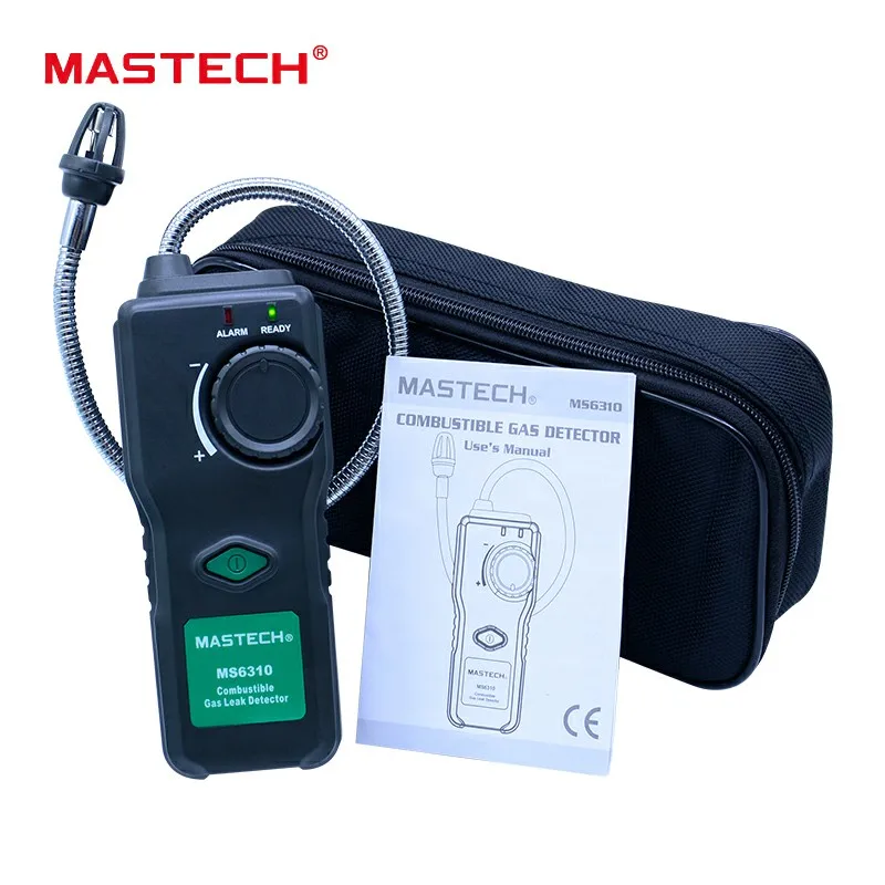 Детектор газа MASTECH MS6310 детектор утечки горючего газа метр тест для природного Бутана краски тоньше воспламеняющийся анализатор газа - Цвет: Without color box