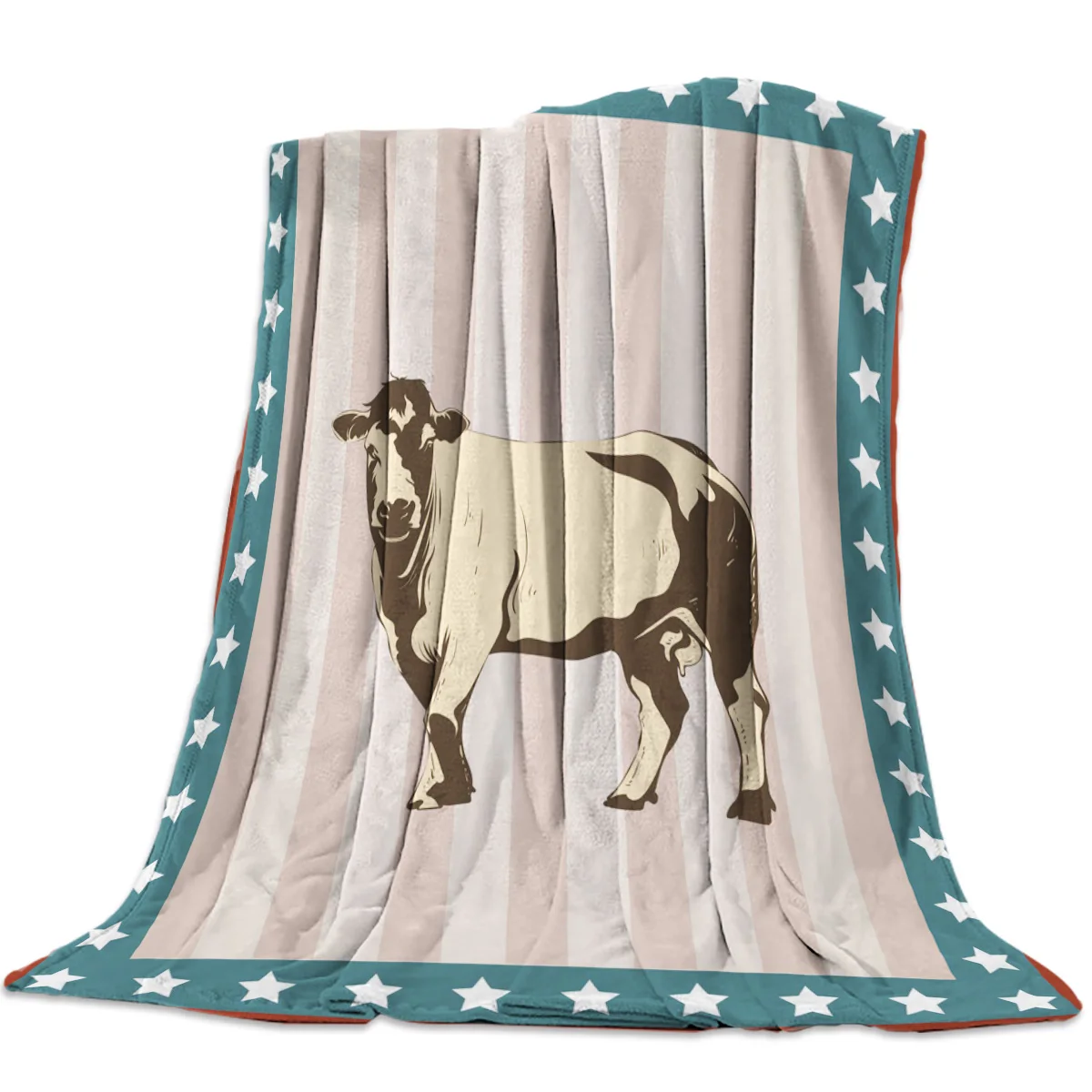 День Независимости звезды полосы фермы животных пледы одеяло флис