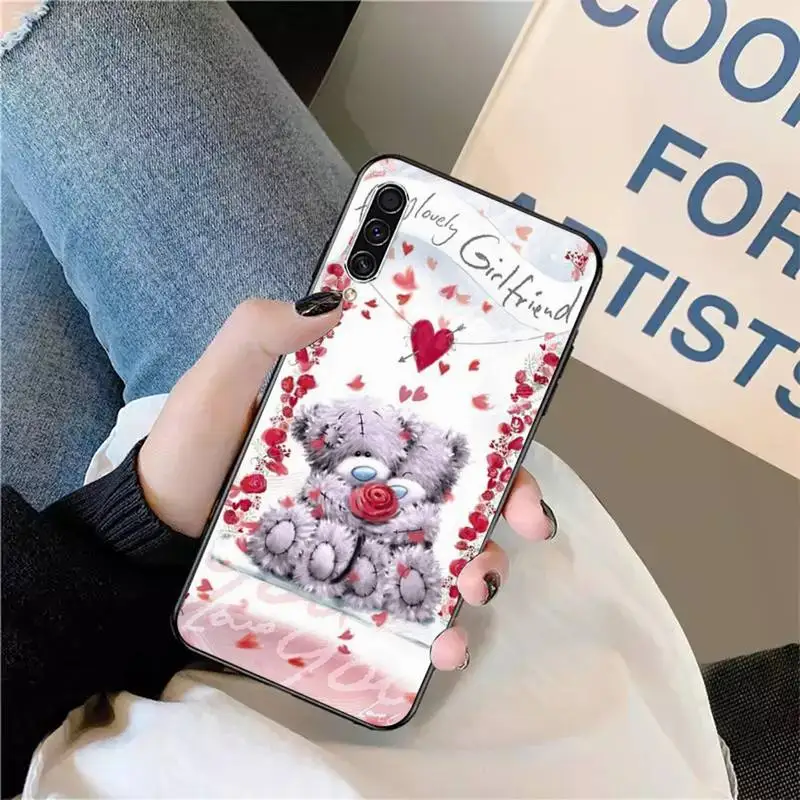 

Teddy bear Cute design pattern Phone Case For Samsung galaxy S 9 10 20 A 10 21 30 31 40 50 51 71 s note 20 j 4 2018 plus