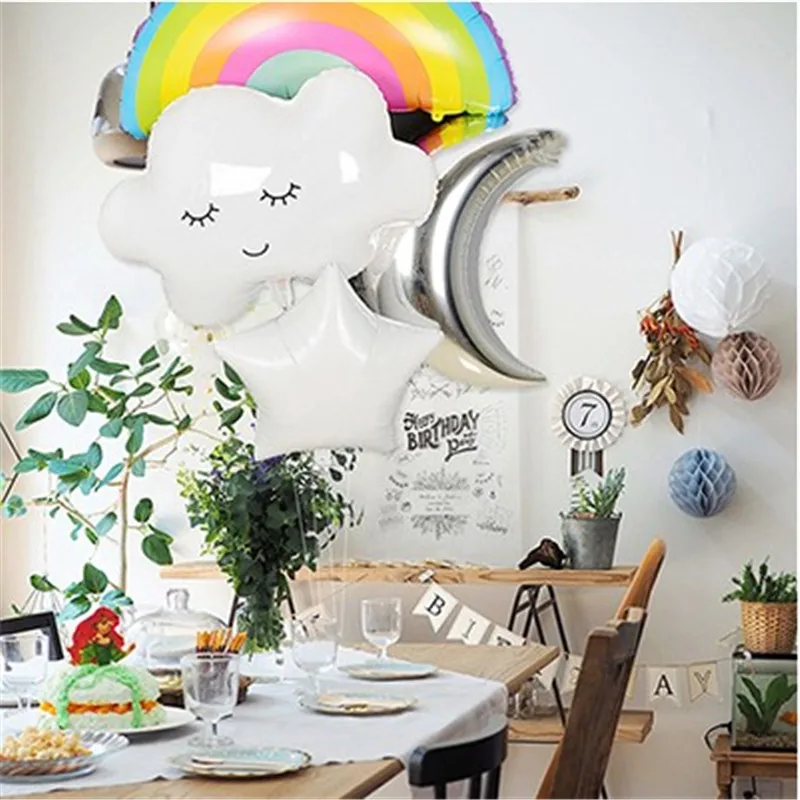 Rainbow Smile Sun Cloud Foil Balloons Birthday Party Kids Baby Shower Decoration Helium Wedding Supplies | Дом и сад