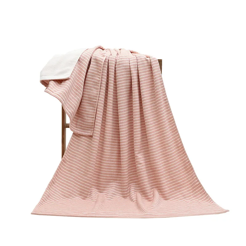 

Японское хлопковое банное полотенце, полосатое полотенце для взрослых, детское банное полотенце, домашнее мягкое Впитывающее Воду быстрос...